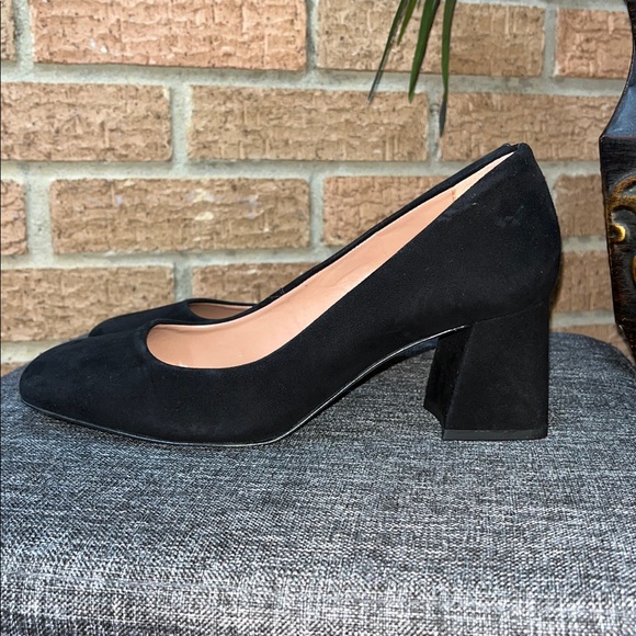 Gianni Bini Catalina black suede leather block heel - 8 - Picture 1 of 11